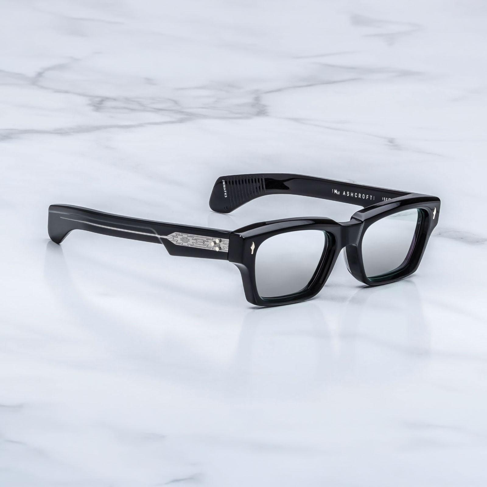 Jacques-Marie Mage Ashcroft Black Mirror Sunglasses (Side View)