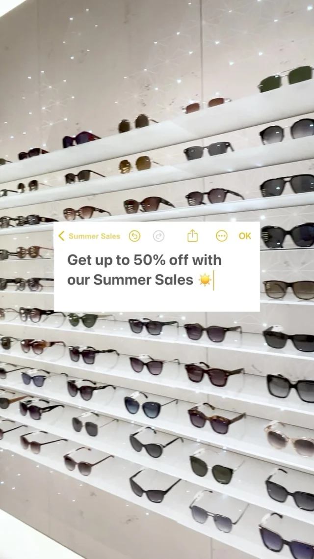 🇬🇧👀 Spotted: Your sign to upgrade your shades.Our Summer Sales are officially ON — get up to 50% off on a selection of sunglasses from June 27th until July 26th.Come browse the selection in our three stores before they’re gone.📍 Luxembourg-City📍 City Concorde📍 Luxembourg-BelairThis offer excludes new collections and selected brands.🇱🇺👀 D’Summersolden sinn do!Profitéiert vun enger Remise vun bis zu 50% op eng Selektioun vun Sonnebrëller an all eise Butteker vum 27. Juni bis den 26. Juli 😎📍 Stad Lëtzebuerg📍 City Concorde📍 BelairNei Kollektiounen a verschidde Marken ausgeschloss.